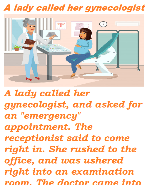 A lady called her gynecologist