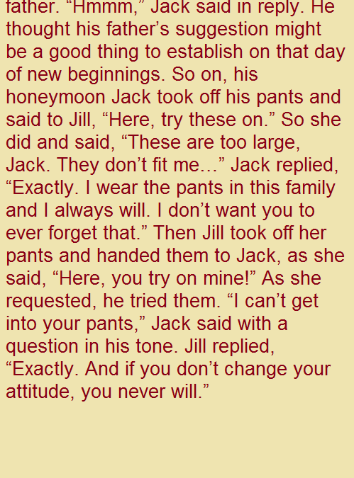  Jack was soon going to be married to Jill
