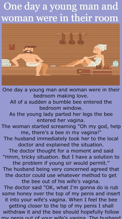 One day a young man and woman were in their room 