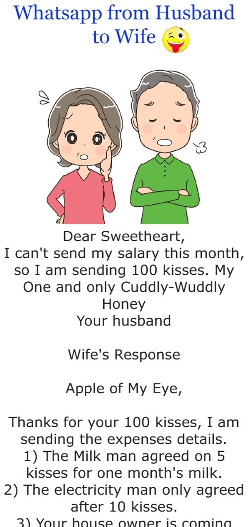 Whats app from Husband to Wife