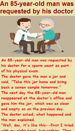 An 85-year-old man was requested by his doctor