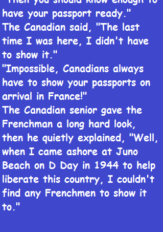An elderly Canadian gentleman of 83 arrived in Paris by plane