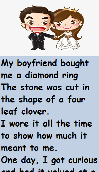 My boyfriend bought me a diamond ring