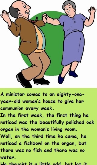 A Minister Comes To An Old Woman's Home