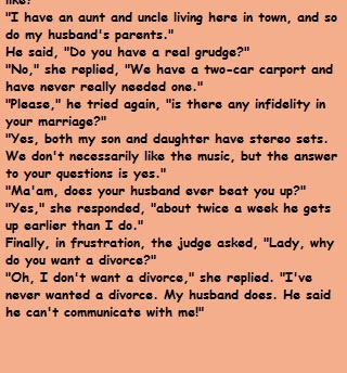 A woman regarding her pending divorce