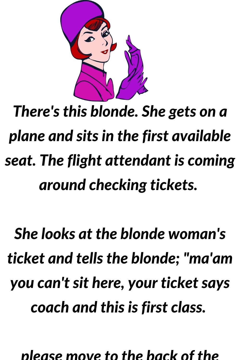 A Blonde in a Plane