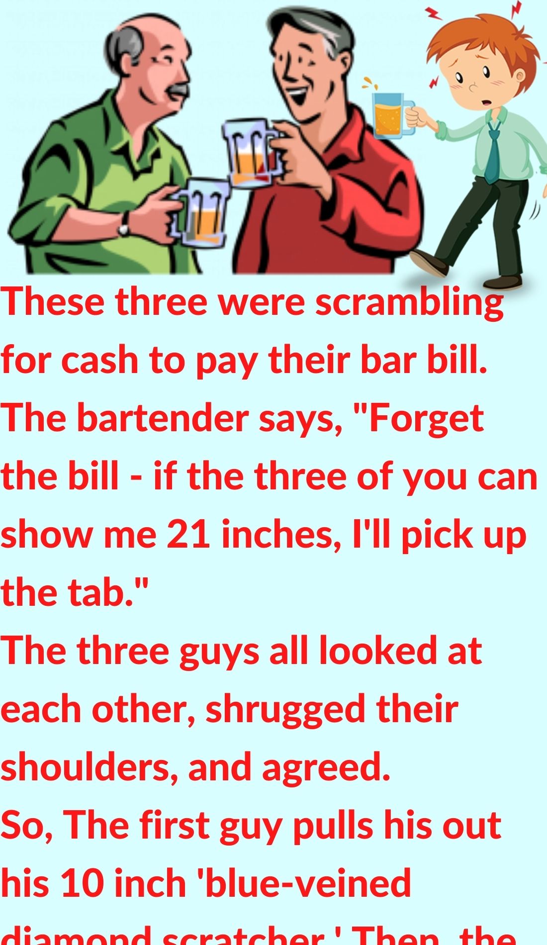 Three Guys Pay their bar bill