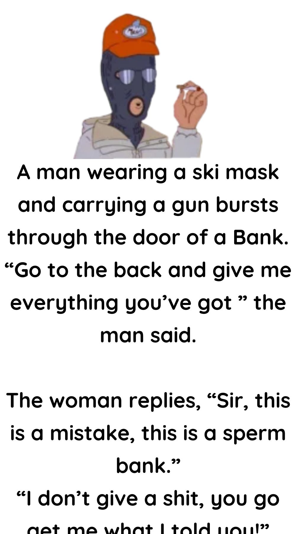 A man wearing a ski mask