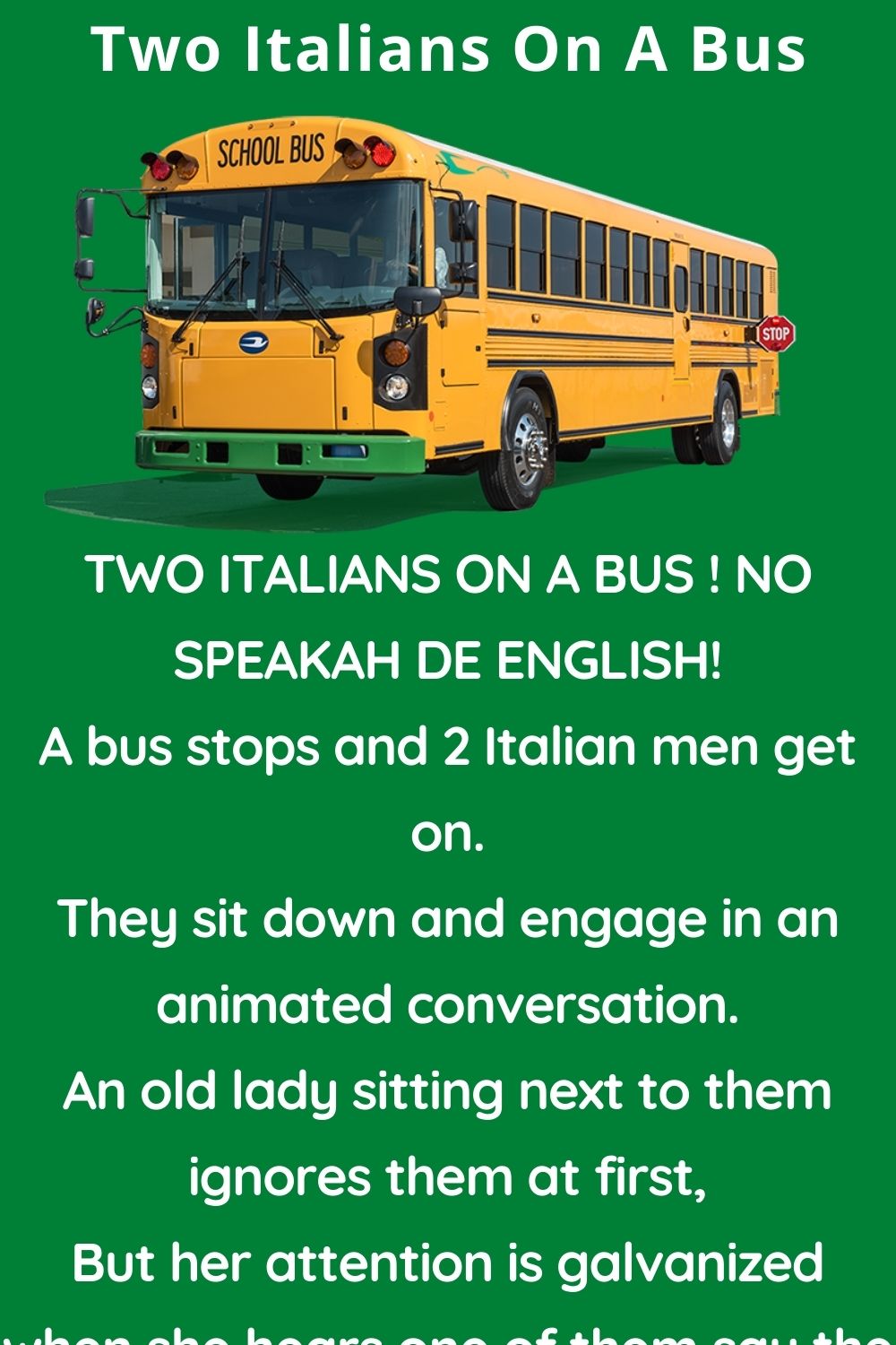 Two Italians On A Bus