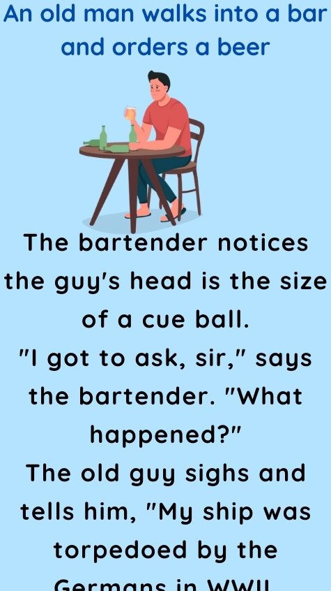 An old man walks into a bar and orders a beer