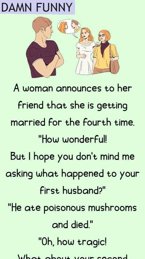 A woman announces to her friend that 
