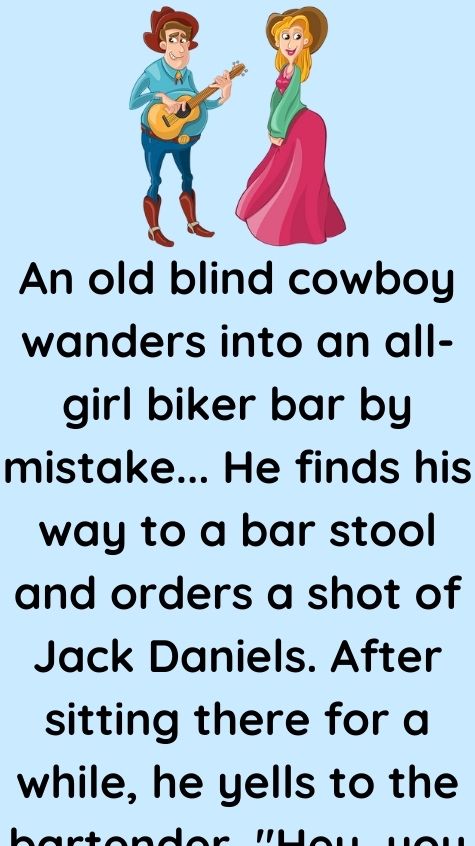 An old blind cowboy wanders