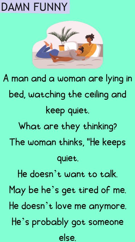 A man and a woman are lying in bed