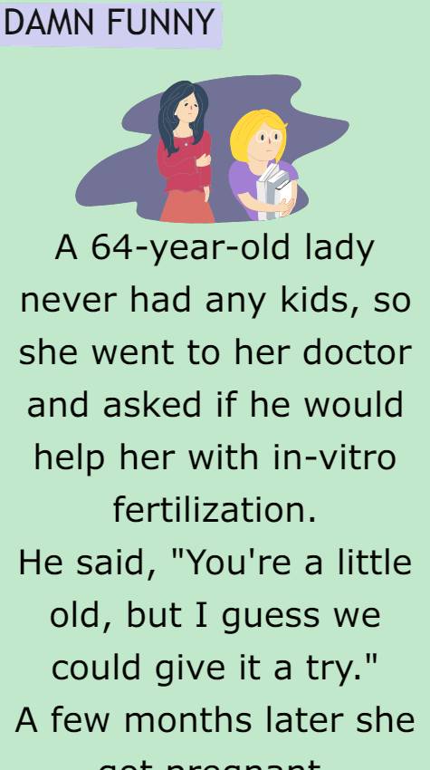 A 64 year old lady never had any kids
