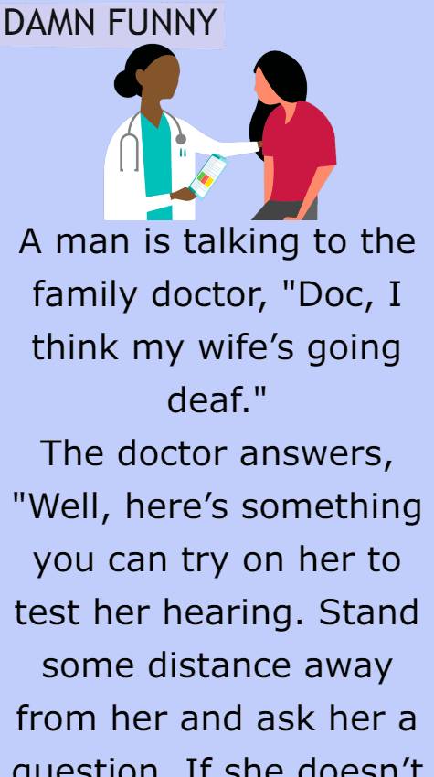 A man is talking to the family doctor