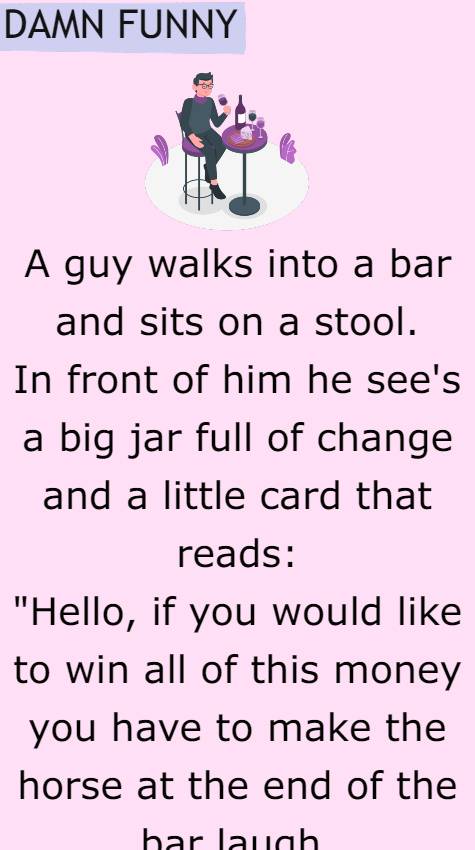 A guy walks into a bar and sits 