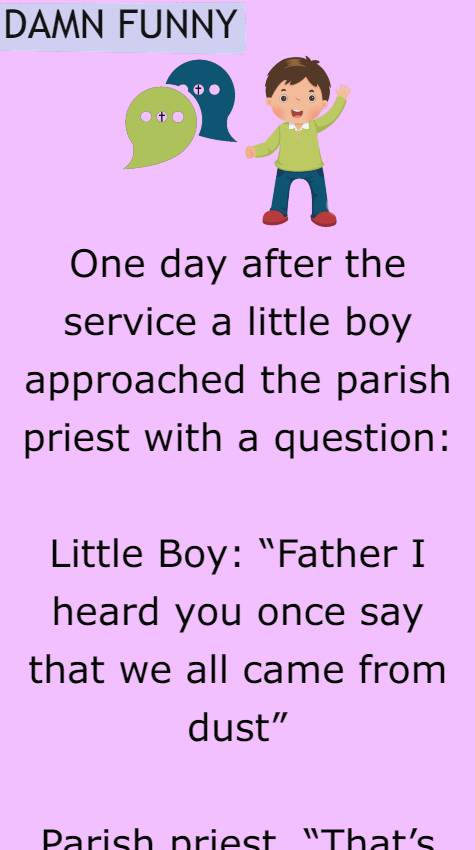 A little boy approached the parish