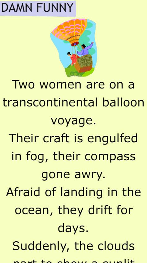 Two women are on a transcontinental balloon