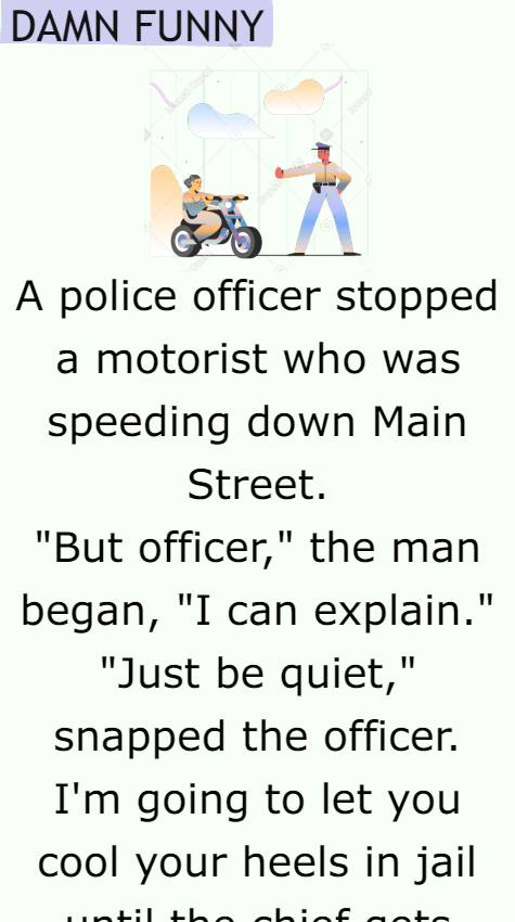 A police officer stopped a motorist