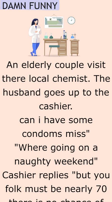 An elderly couple visit there local chemist