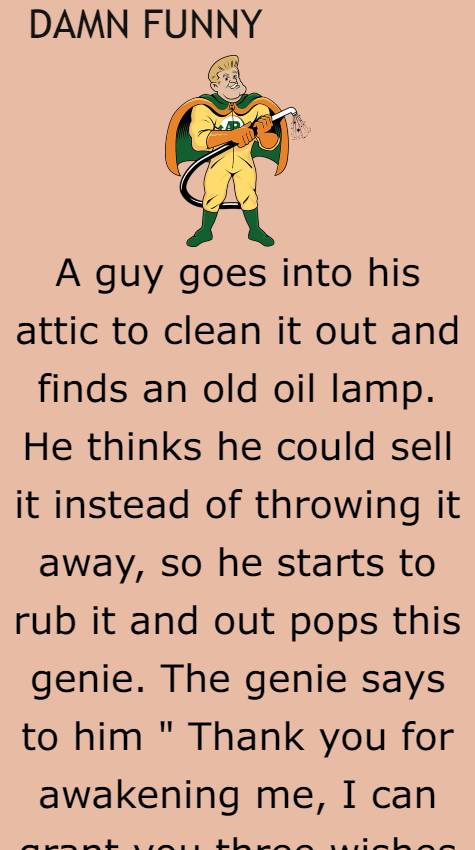 A guy goes into his attic to clean