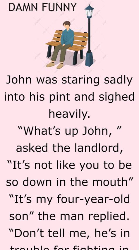 John was staring sadly