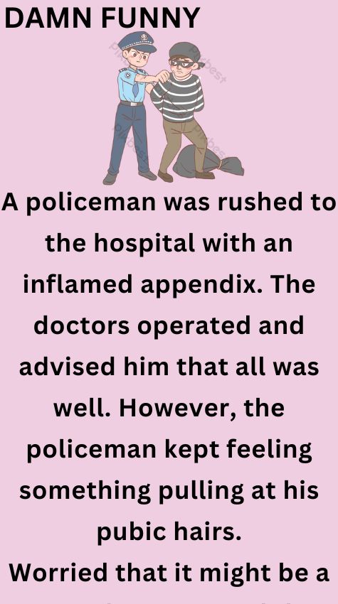 A policeman was rushed to the hospital