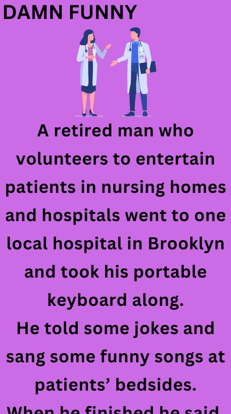 A retired man who volunteers