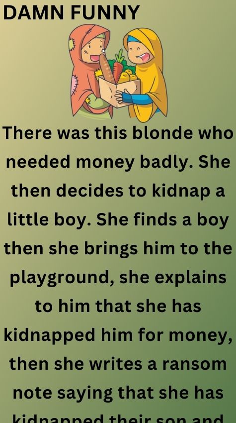 Blonde who needed money badly