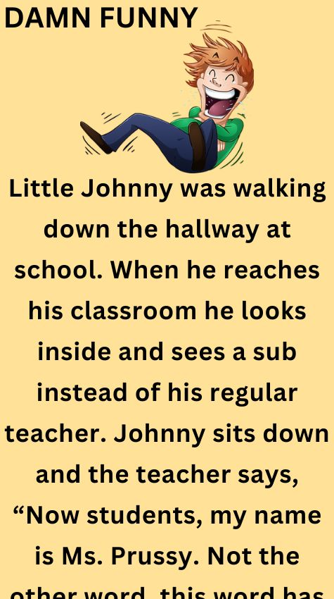 Little Johnny was walking down the hallway