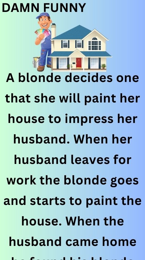 A blonde decides one that she will paint