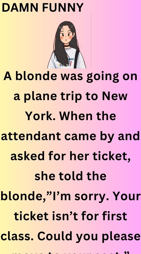 A blonde was going on a plane trip 