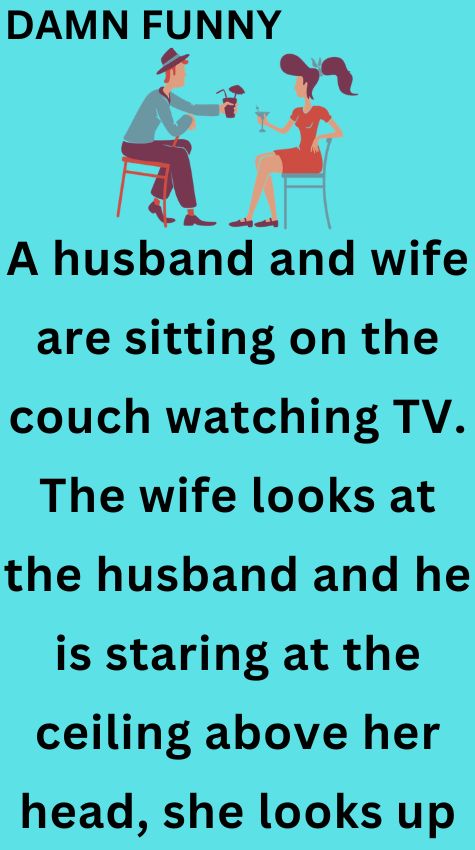 A husband and wife are sitting
