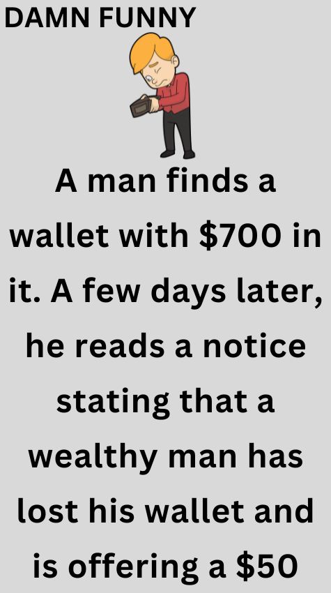 A man finds a wallet