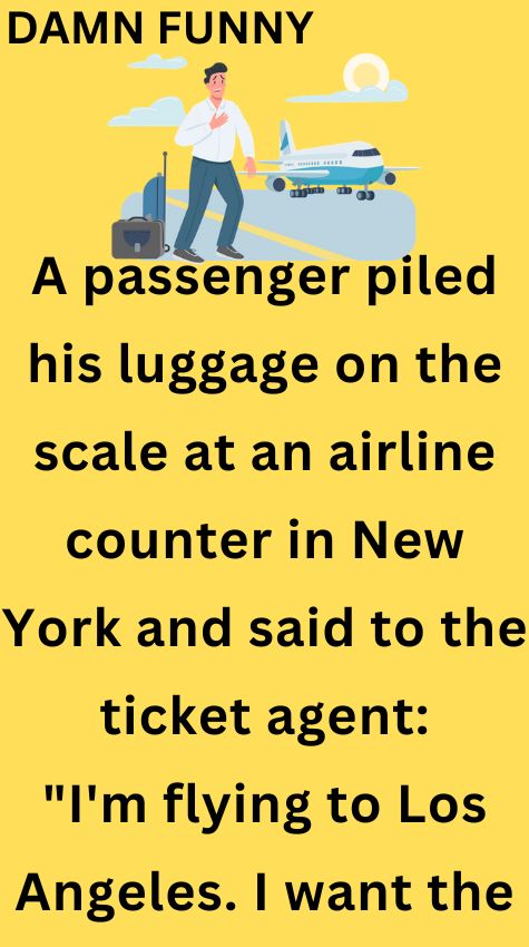A passenger piled his luggage