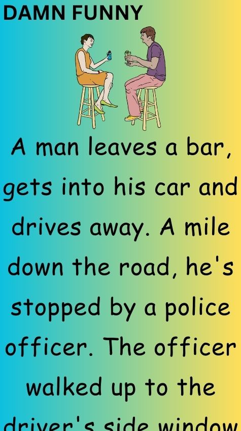 A man leaves a bar