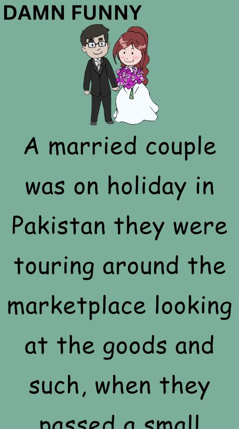 A married couple was on holiday