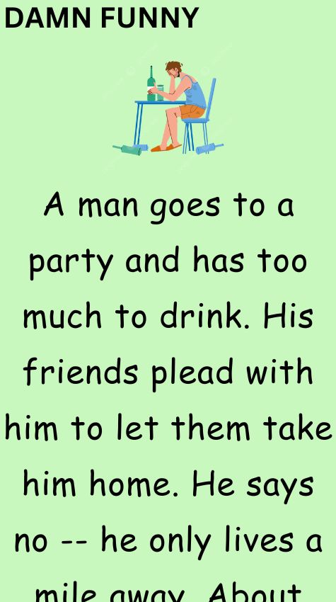 A man goes to a party and