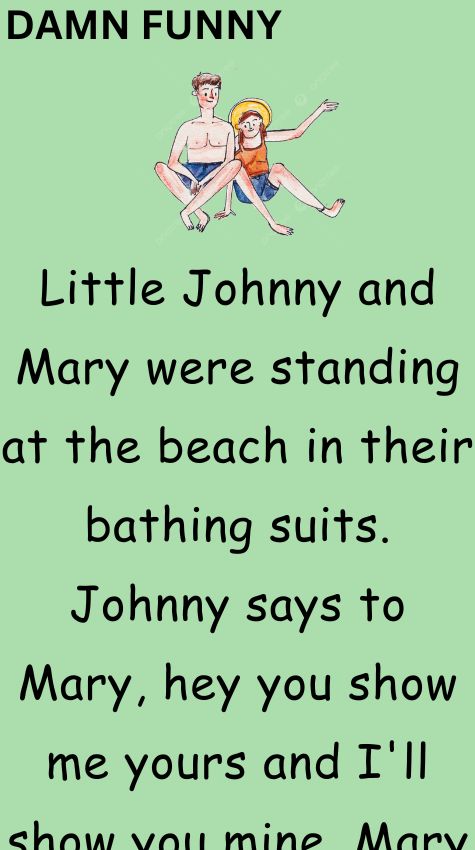 Little Johnny and Mary were standing