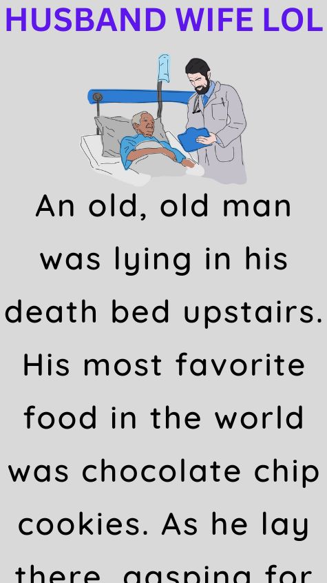 Old man was lying in his death bed