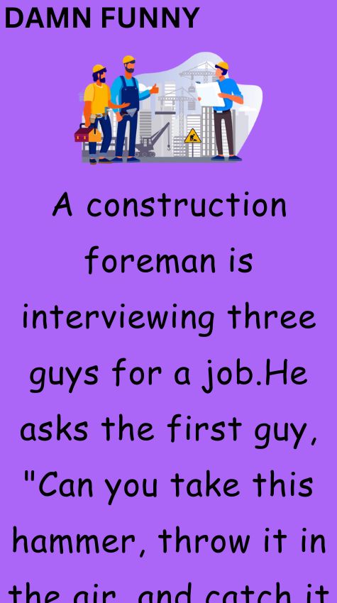 A construction foreman is interviewing