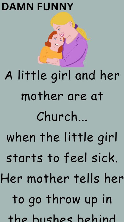 A little girl and her mother are at Church