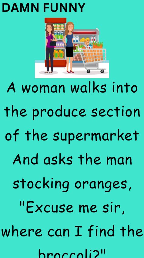 A woman walks into the produce section