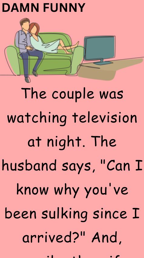 The couple was watching television at night