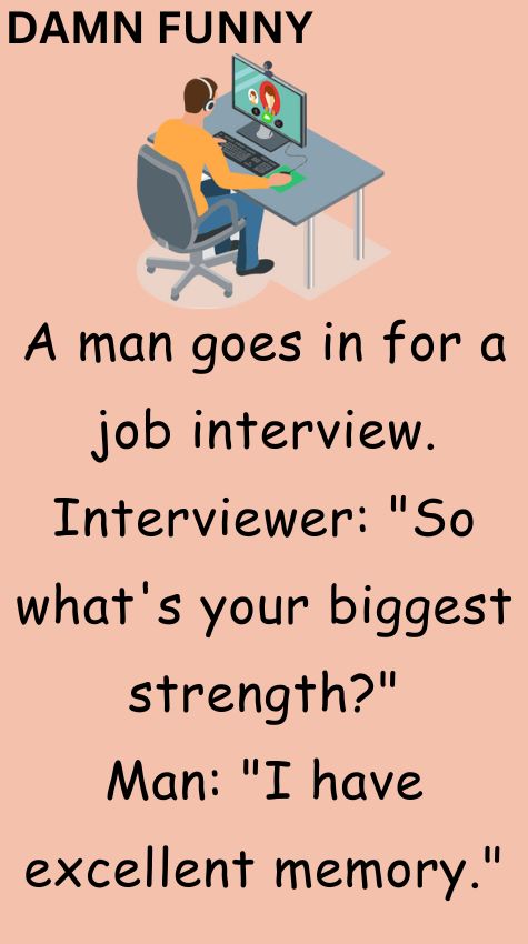 A man goes in for a job interview