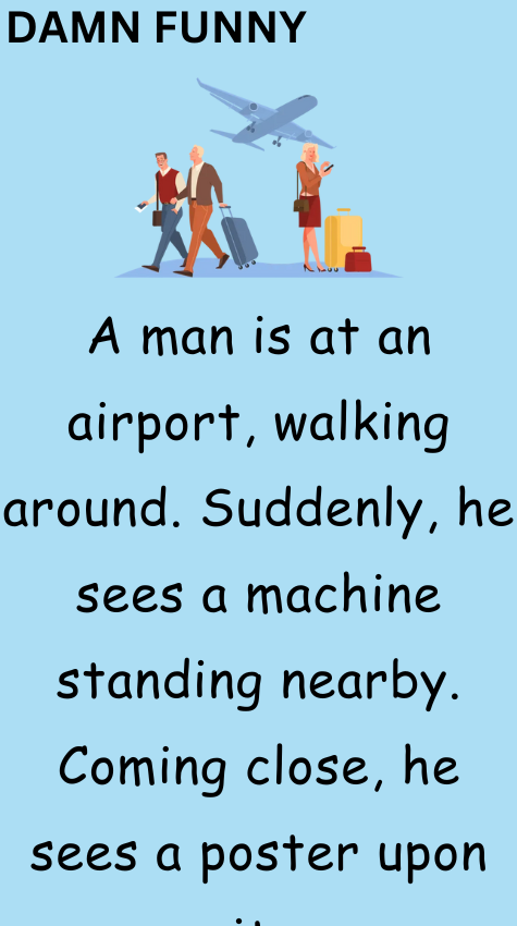 A man is at an airport