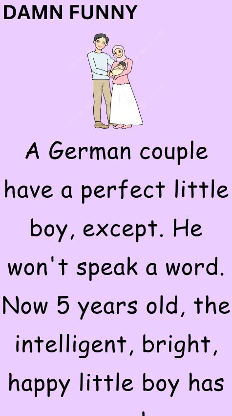 A German couple have a perfect little boy