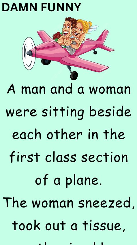 A man and a woman were sitting beside each other