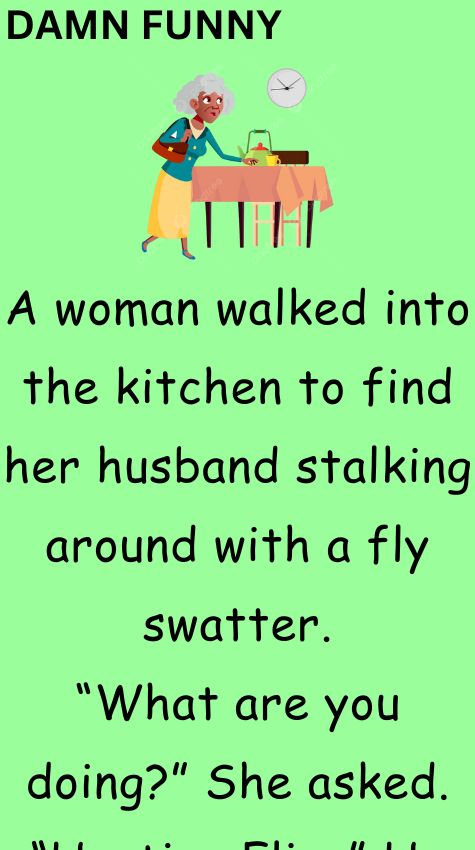 A woman walked into the kitchen