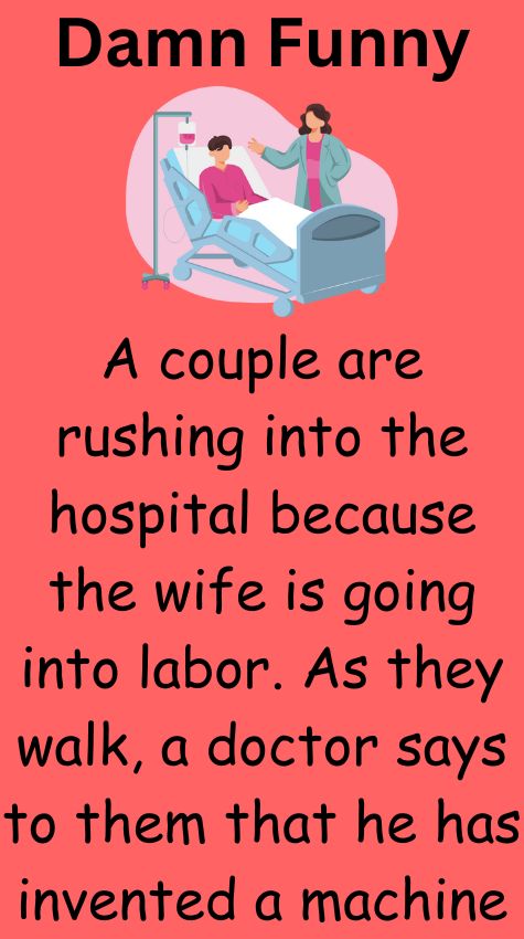A couple are rushing into the hospital